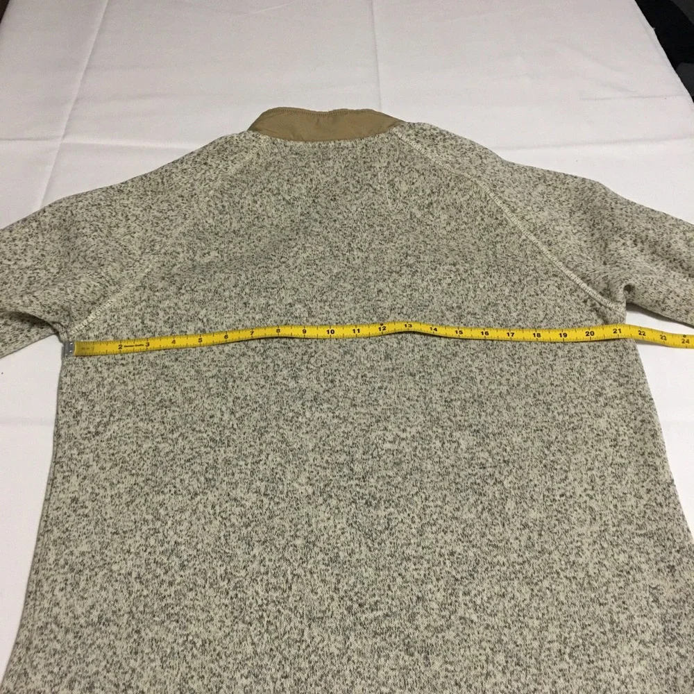 The North Face 1/4 Zip Sweater Pullover Men Medium Oatmeal Gordon Lyons Fleece
